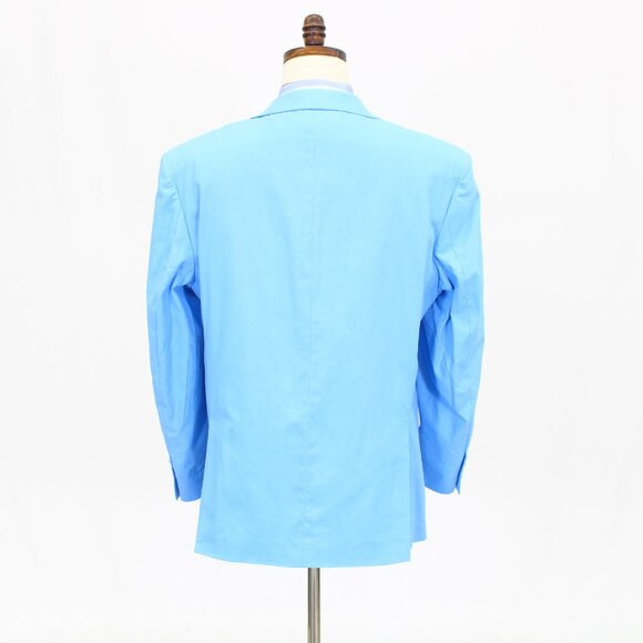 Vinci 42R 36x31 Blue Full Suit 2-Button Solid R597 - Picture 9 of 15